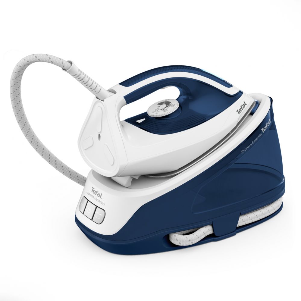 Triikrauad TEFAL  | Express Essential Steam Station | SV6116E0 | 2200 W | 1.4 L | 5 to 6 bar | Auto power off | Vertical steam function | Calc-clean function | White/ Blue