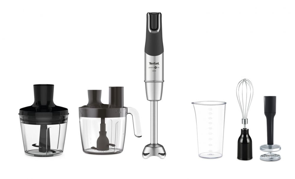Mikserid ja blenderid TEFAL  Blender Infinity Force Pro 5in1 HB95LD38 Hand Blender, 1200 W, Number of speeds Variable, Black/Stainless steel