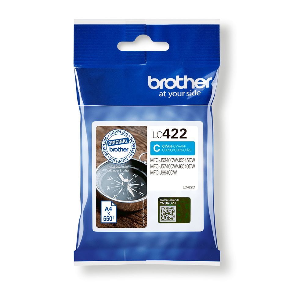 Аксессуары и расходные материалы Brother  LC422C Ink Cartridge, Cyan