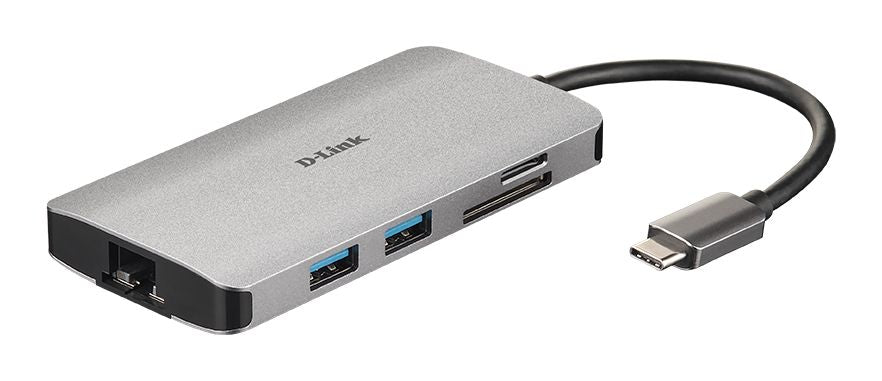 Ruuterid D-link  8-in-1 USB-C Hub with HDMI/Ethernet/Card Reader/Power Delivery DUB-M810	 0.15 m