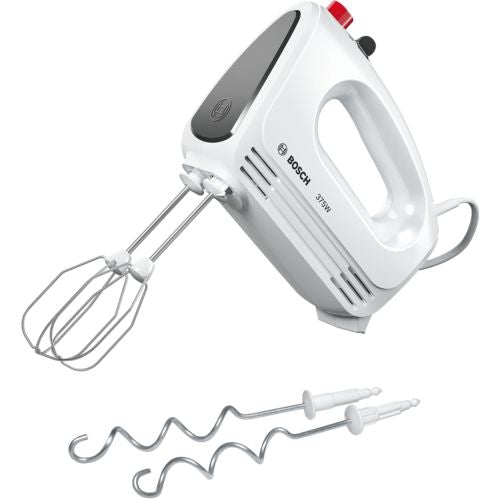 Миксеры и блендеры Bosch  Hand Mixer MFQ22100 CleverMixx 375 W, Number of speeds 4, Turbo mode, White/Dark Grey
