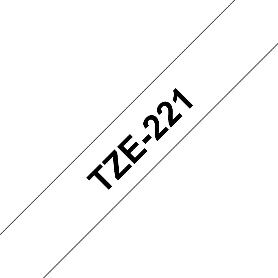 Printer accessories Brother  TZe-221 Laminated Tape Black on White, TZe, 8 m, 9 mm