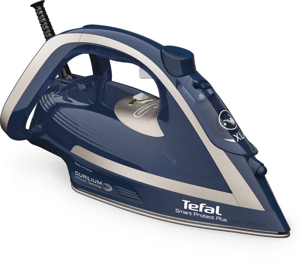 Iron TEFAL  FV6872E0 Steam Iron, 2800 W, Water tank capacity 270 ml, Continuous steam 40 g/min, Blue/Silver