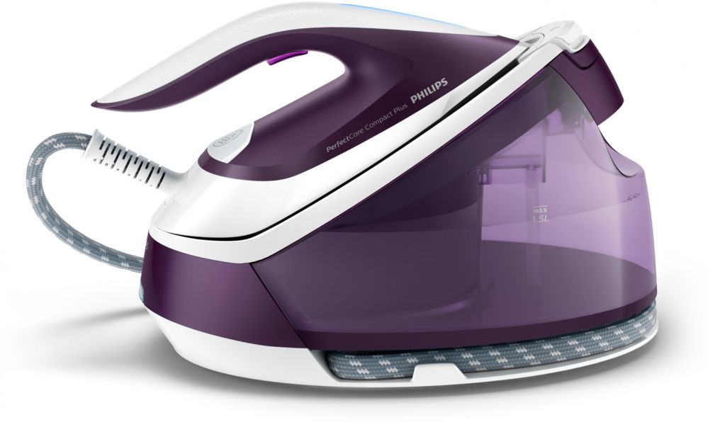 Iron Philips  Ironing System GC7933/30 PerfectCare Compact Plus 2400 W, 1.5 L, 6.5 bar, Auto power off, Vertical steam function, Calc-clean function, Purple, 120 g/min