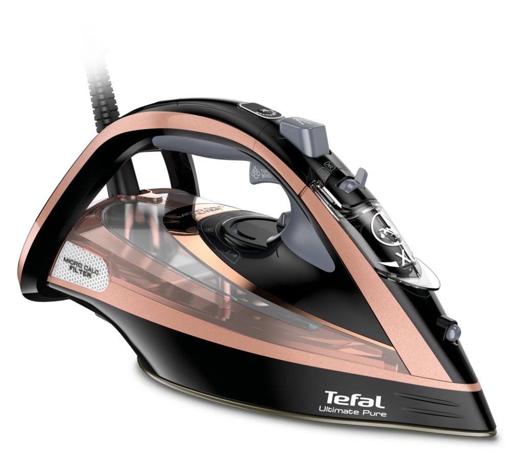 Triikrauad TEFAL  Steam Iron FV9845 3200 W, Water tank capacity 350 ml, Continuous steam 60 g/min, Black/Rose Gold