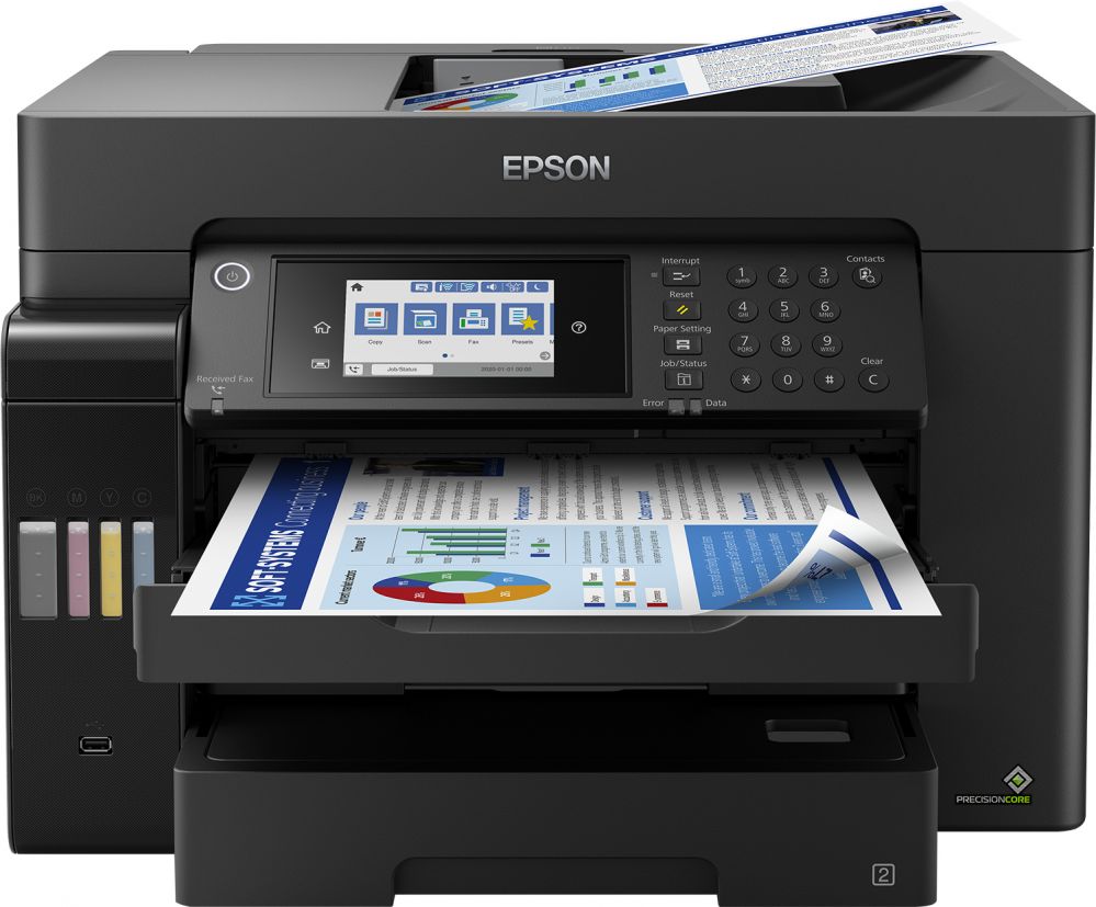 Printerid EPSON  EcoTank L15160 Colour, Inkjet, Multicunctional Printer, A3+, Wi-Fi, Black