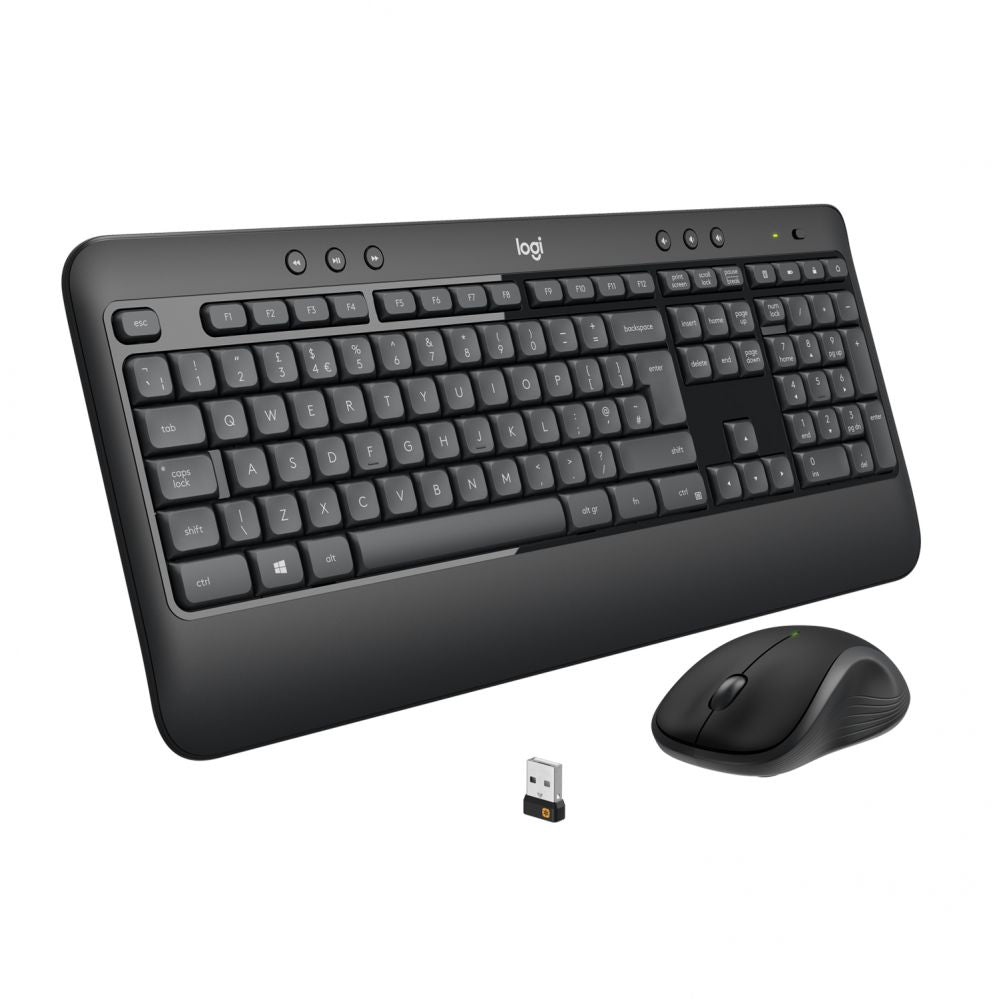Компьютерная клавиатура Logitech  MK540 Advanced Keyboard and Mouse Set, Wireless, Mouse included, Batteries included, US, Wireless connection, USB, Black