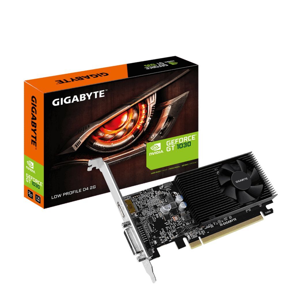Graafikakaart / ideokaardid Gigabyte  GV-N1030D4-2GL 1.0 NVIDIA, 2 GB, GeForce GT 1030, DDR4, PCI Express 3.0, Processor frequency 1417 MHz, DVI-D ports quantity 1, HDMI ports quantity 1, Memory clock speed 2100 MHz