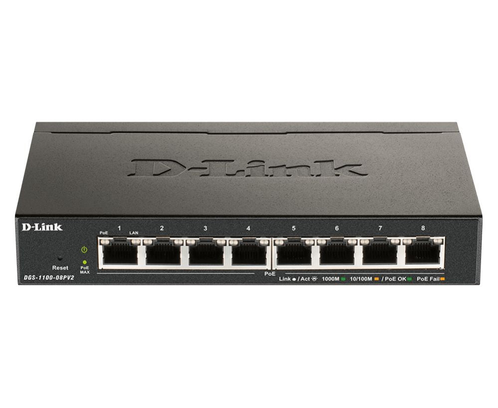 Server - Other Accessories D-link  8-Port Gigabit PoE Smart Managed Switch DGS-1100-08PV2 Web managed, Desktop