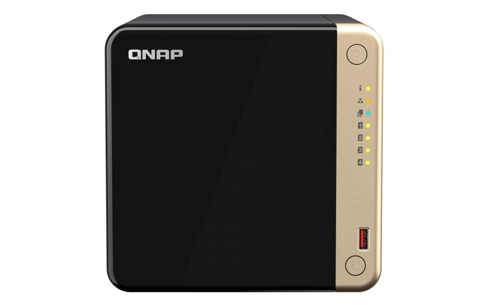 Mälupulk QNAP  TS-464-8G 4-Bay desktop NAS, Intel® Celeron® N5105/N5095 quad-core, 8 GB onboard not expandable, 4 x 3.5"/2.5" SATA 6Gb/s drive bays, 2