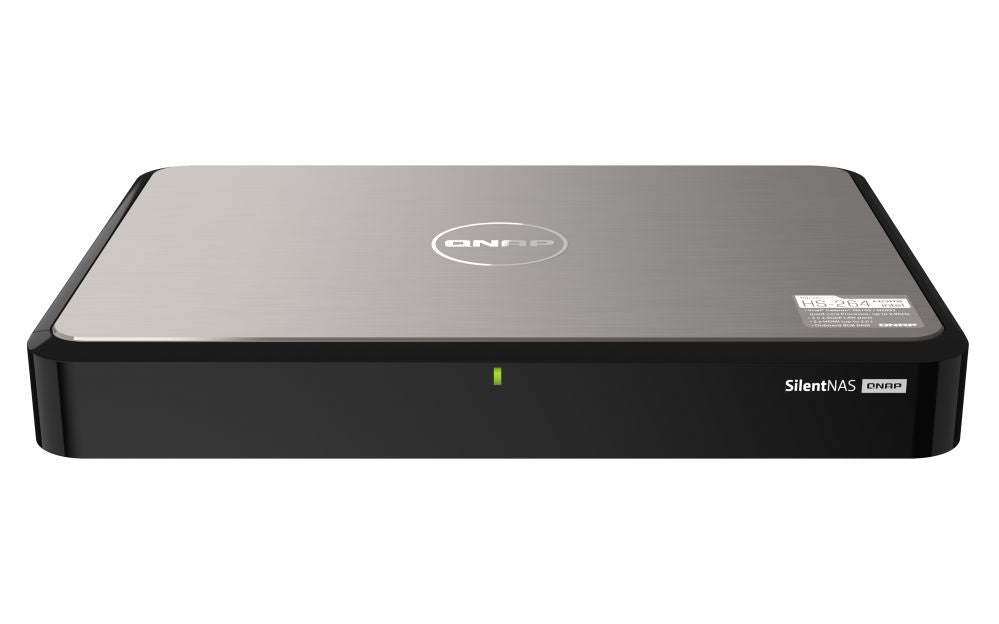 Флеш-накопитель QNAP  2-Bay SATA fanless home NAS HS-264 Up to 2 SATA 6Gb/s, 3Gb/s,  N5105 4-core/4-thread, Processor frequency 2.9 GHz, 8 GB, N/A, 2x USB 3.2 Gen 2 type A; 2 x HDMI 2.0