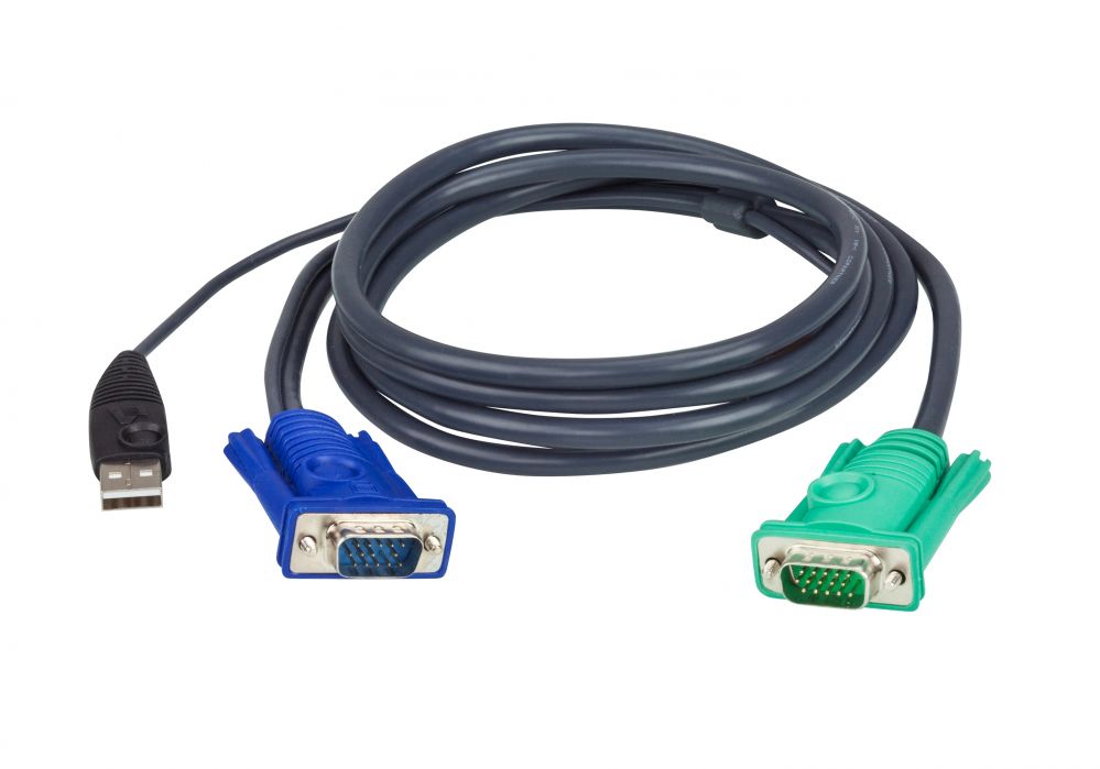 Сервер - Прочие аксессуары Aten  5M USB KVM Cable with 3 in 1 SPHD 2L-5205U