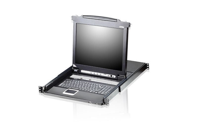 Сервер - Прочие аксессуары Aten  CL5708M 8-Port PS/2-USB VGA 17" LCD KVM Switch with Daisy-Chain Port and USB Peripheral Support