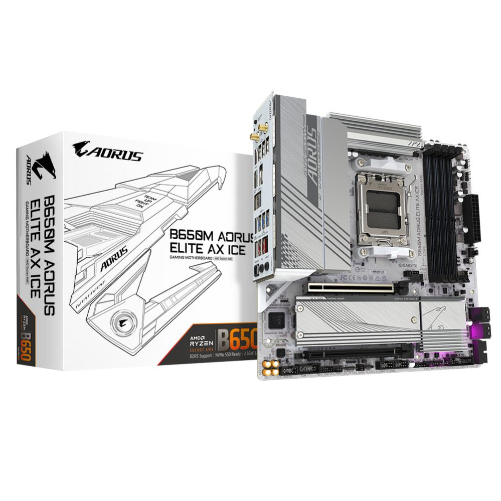 Motherboard for Intel processors Gigabyte  B650M A ELITE AX ICE 1.0 M/B