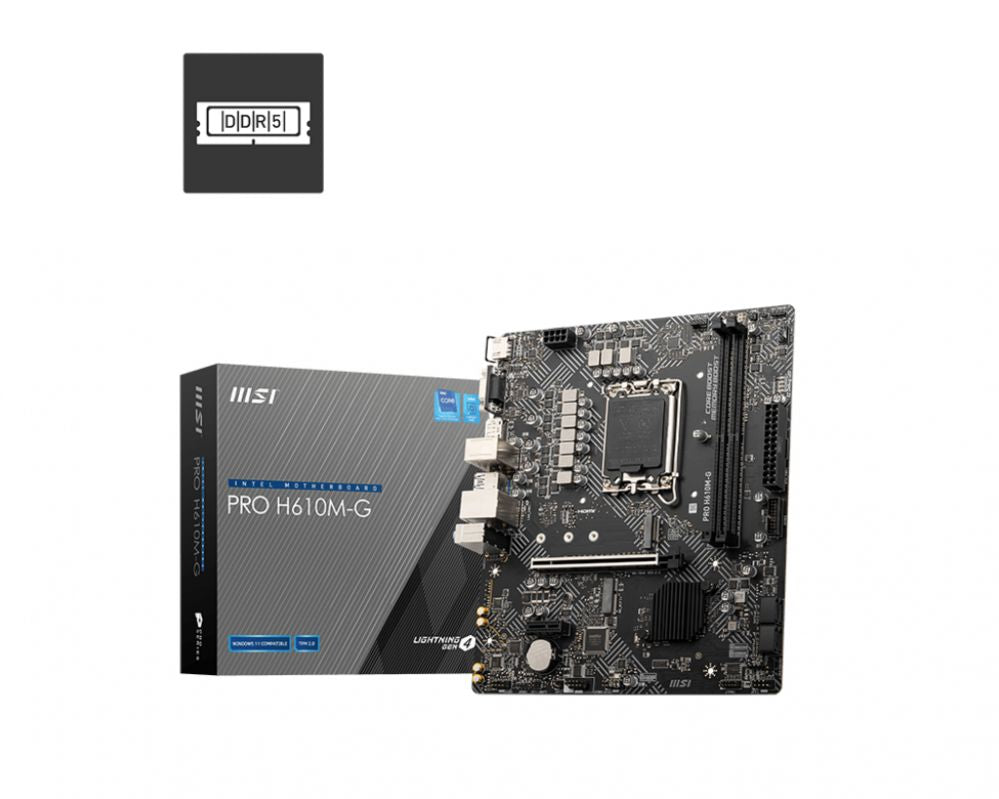 Материнская плата для процессоров Intel MSI  PRO H610M-G