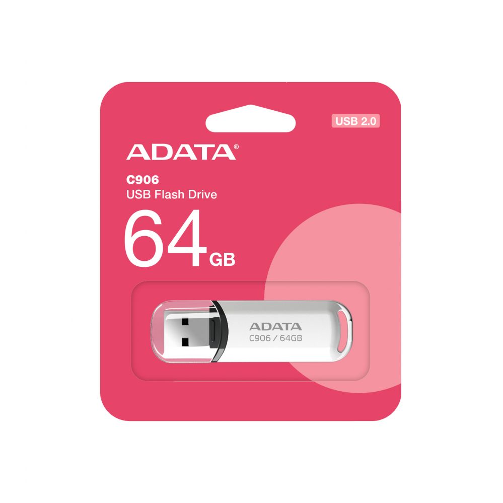 Mälupulk ADATA  C906 64GB USB Flash Drive, White