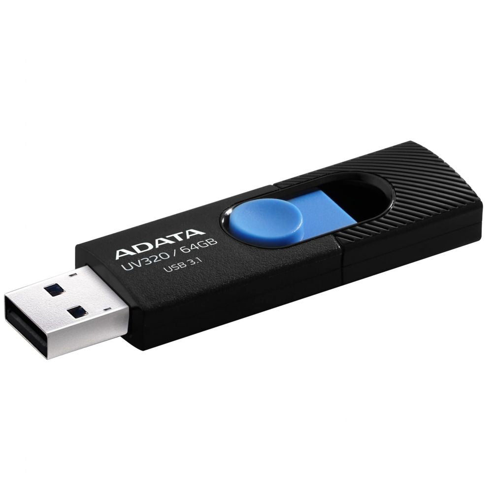 Mälupulk ADATA  AUV320 64GB USB Flash Drive, Black/Blue