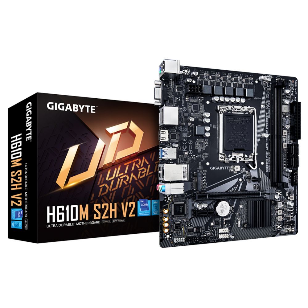 Intel protsessori emaplaat Gigabyte  H610M S2H V2 1.0 DDR5