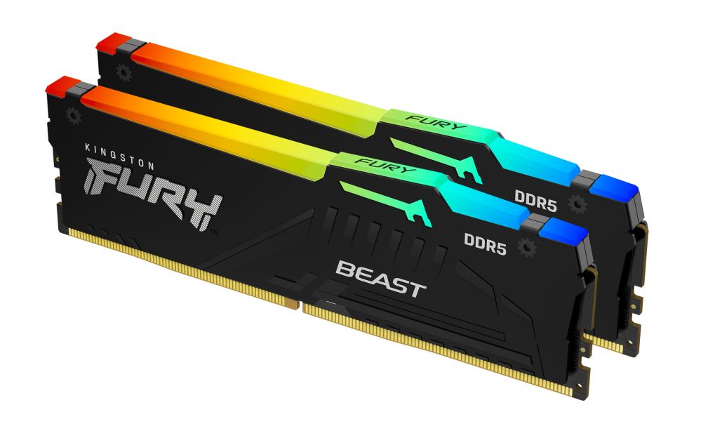 Оперативная память DDR4 Kingston  Fury Beast 32GB DDR5, 6000 MHz, CL30, 288-Pin, DIMM Kit (16GB x 2)