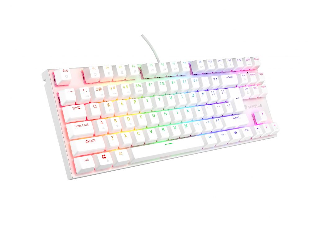 Arvuti klaviatuur Genesis  THOR 303 | Mechanical Gaming Keyboard | Wired | US | White | USB Type-A | Outemu Peach Silent