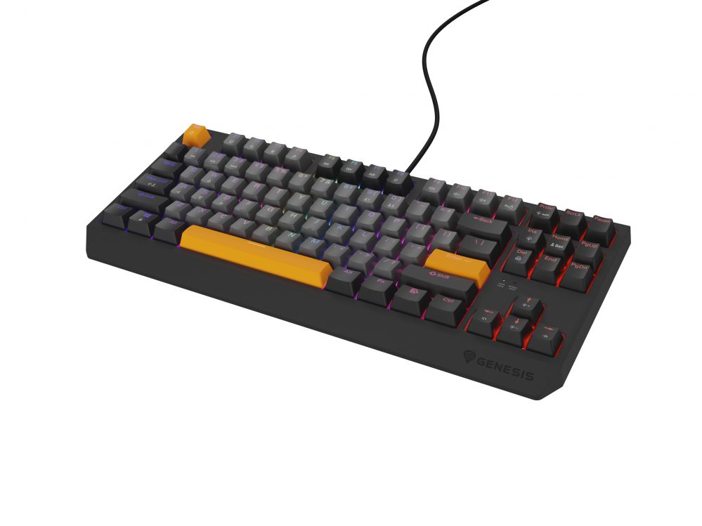 Компьютерная клавиатура Genesis  THOR 230 | Mechanical Gaming Keyboard | Wired | US | Anchor Gray Negative | USB Type-A | Outemu Red