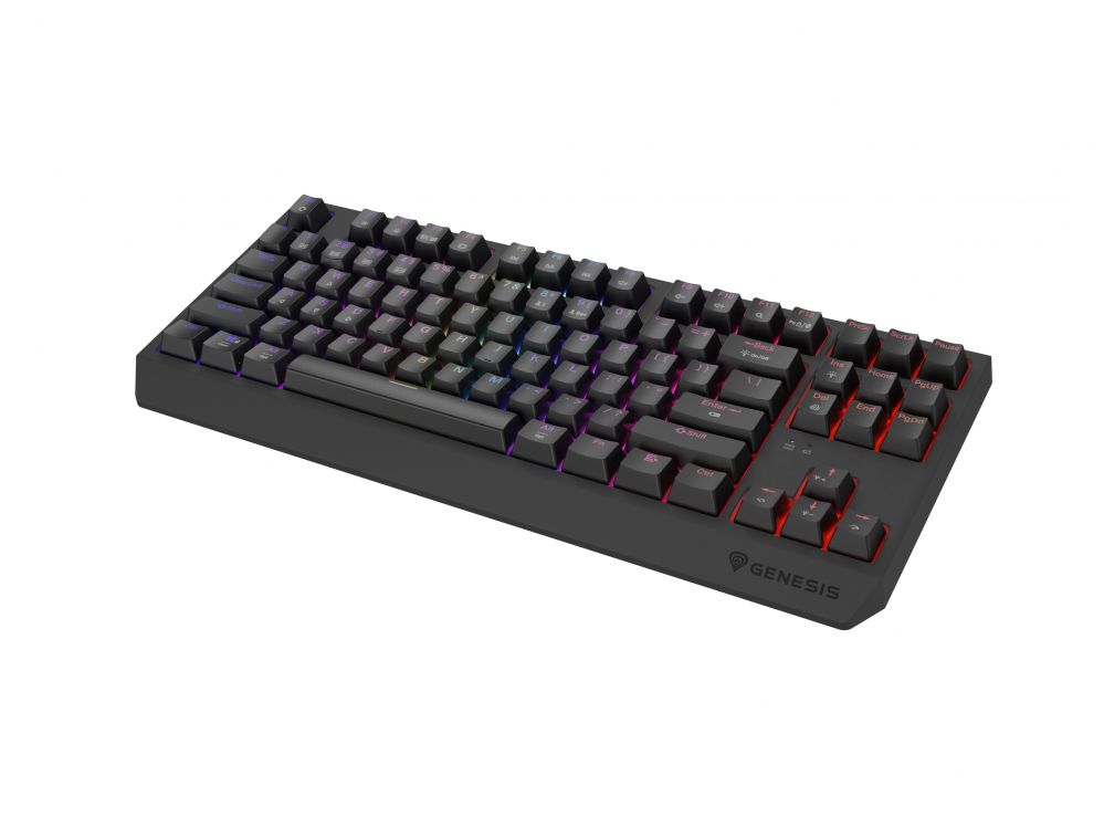 Computer keyboard Genesis  THOR 230 | Mechanical Gaming Keyboard | Wireless | US | Black | 2.4 GHz, Bluetooth, USB | Outemu Panda