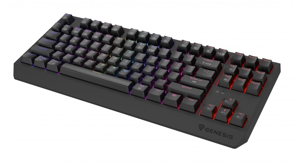 Компьютерная клавиатура Genesis  THOR 230 | Mechanical Gaming Keyboard | Wireless | US | Black | 2.4 GHz, Bluetooth, USB | Outemu Silent Lemon