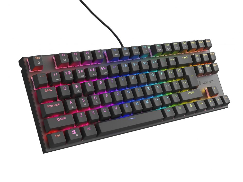 Компьютерная клавиатура Genesis  THOR 303 | Mechanical Gaming Keyboard | Wired | US | Black | USB Type-A | Outemu Peach Silent