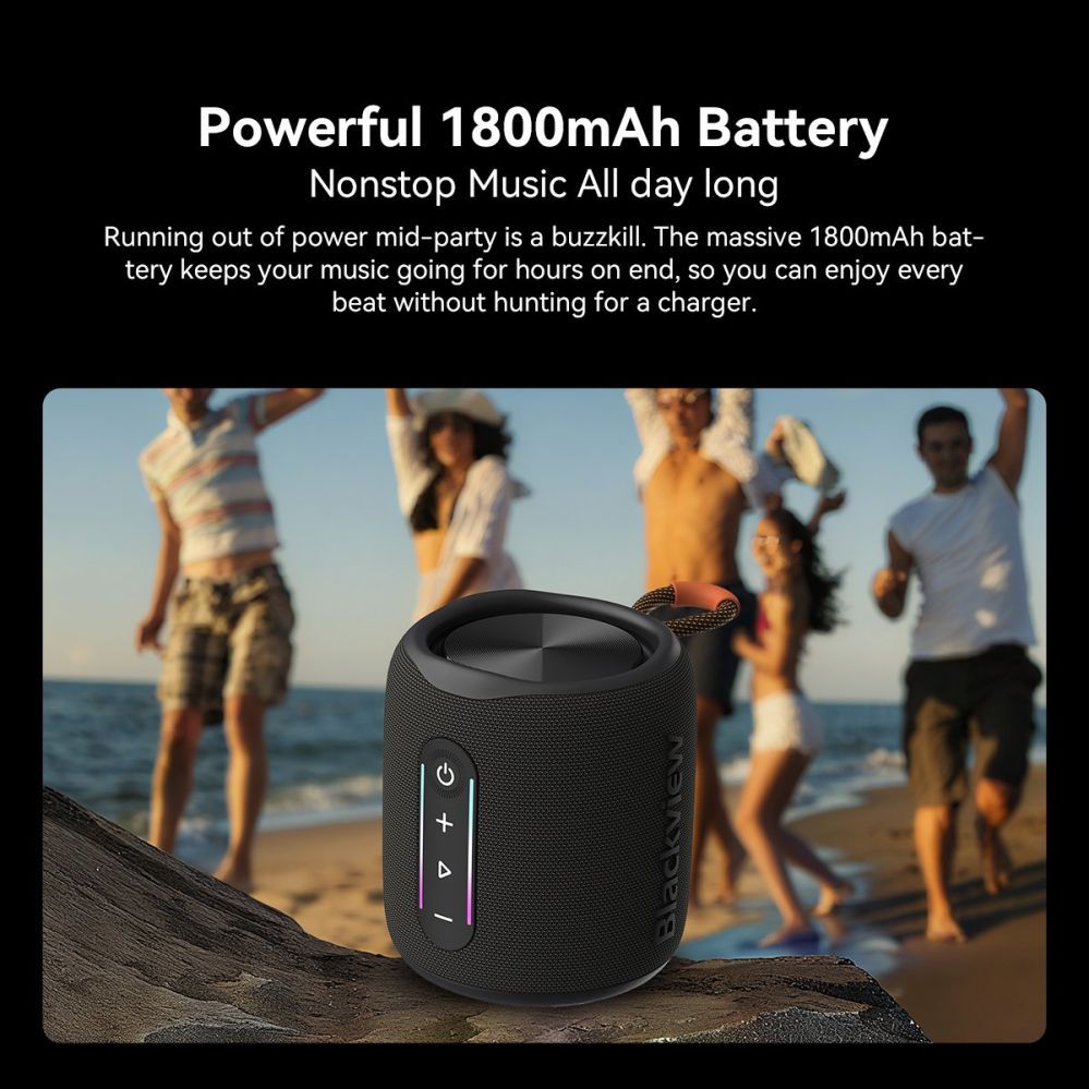 Juhtmevabad kõlarid Blackview  AuraBass 2 - Bluetooth Speaker - Portable Speaker with Bluetooth - Wireless Music Box - 7 hours Black