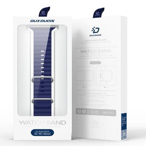 Rihm Dux Ducis  Strap Watch Strap 8 / 7 / 6 / 5 / 4 / 3 / 2 / SE (45 / 44 / 42mm) Silicone Band Bracelet Navy Blue