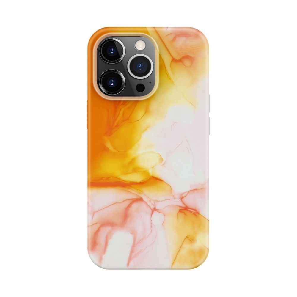 Back panel cover Evelatus Apple iPhone 15 Pro Max Premium Silicone case Customized Print Orange