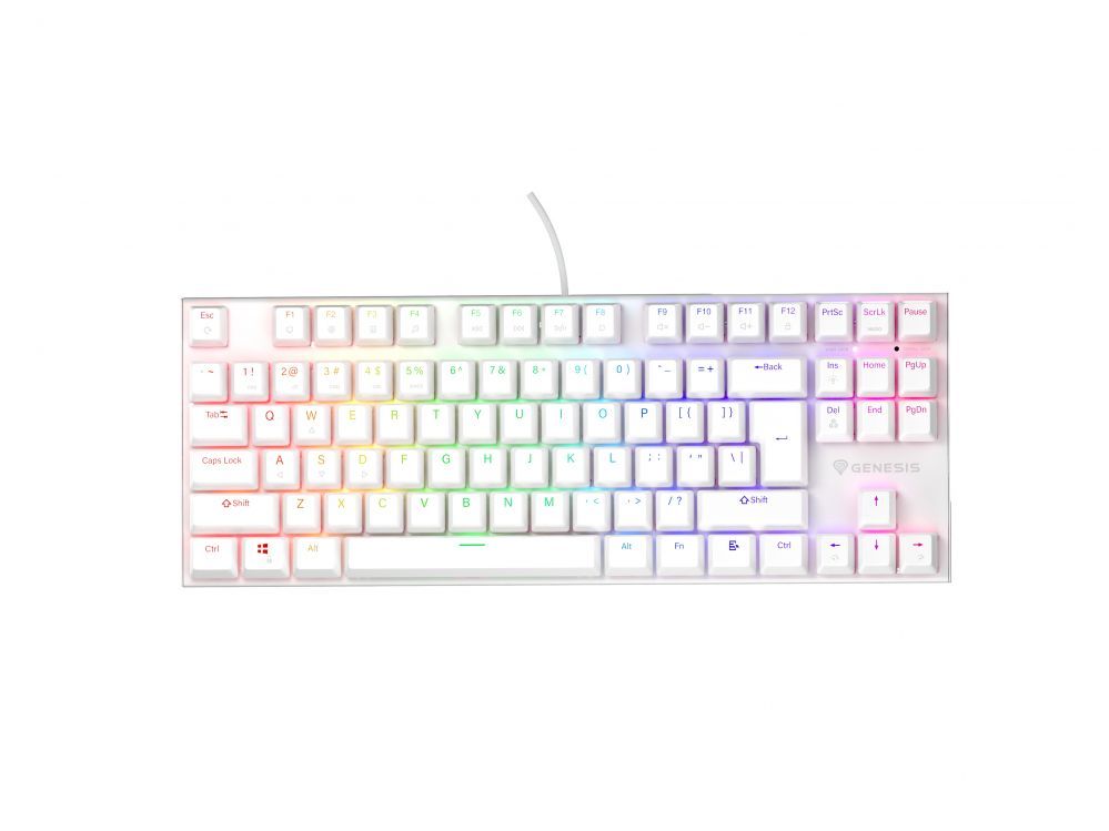 Arvuti klaviatuur Genesis  THOR 303 | Mechanical Gaming Keyboard | Wired | US | White | USB Type-A | Outemu Peach Silent