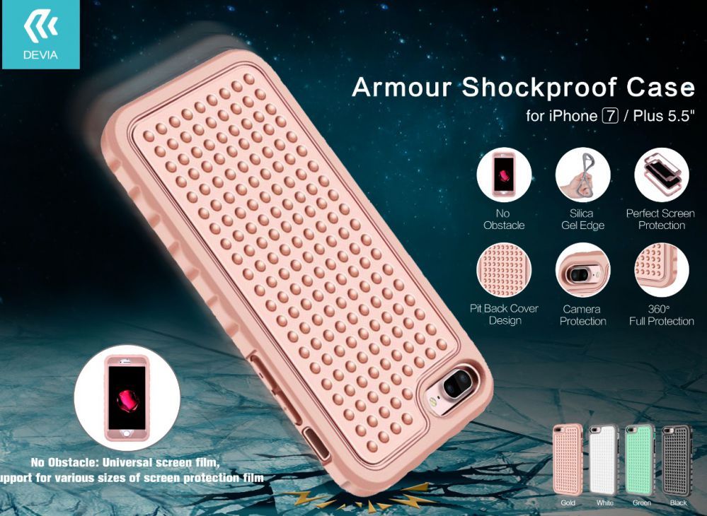 Чехол на заднюю панель Devia Apple iPhone 7 Plus Armor Shockproof Case Green