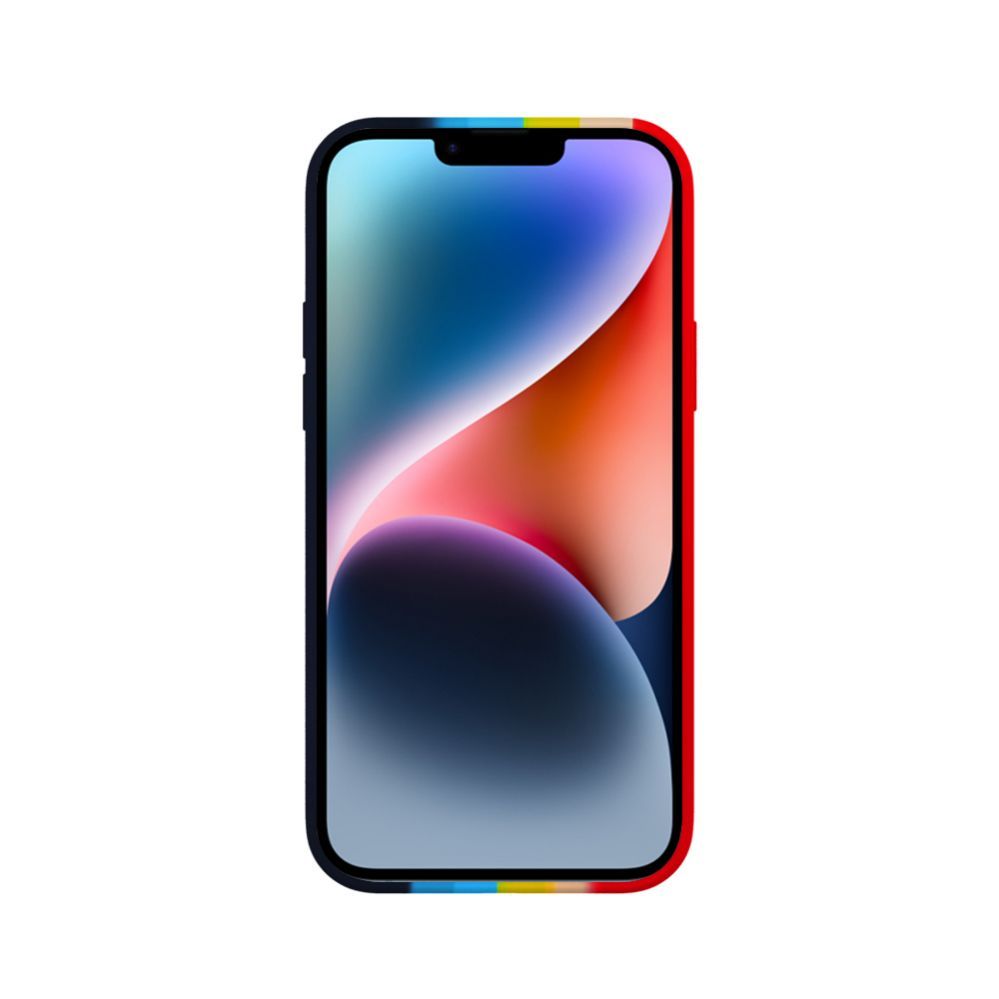 Tagakaaned Evelatus Apple iPhone 14 Silicone case Multi-Colored Rainbow