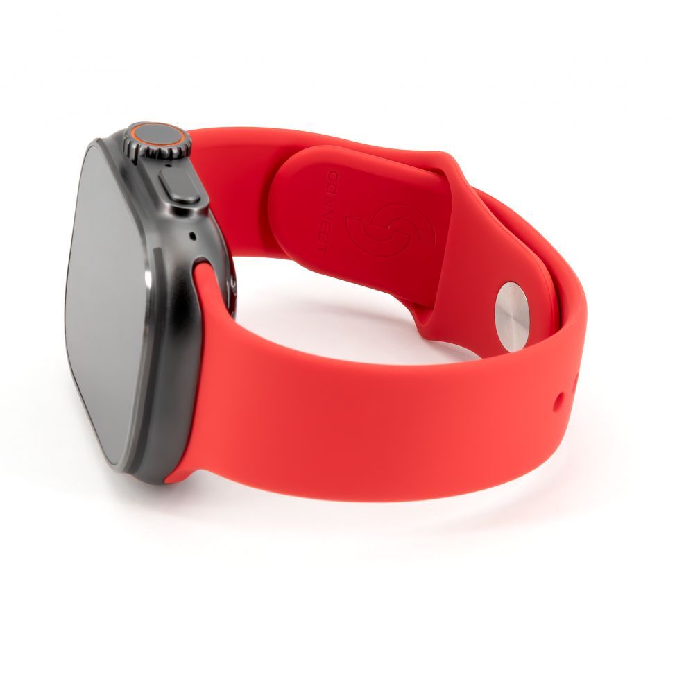 Rihm Connect  Watch 42/44/45mm Silicone Loop Watch Strap (140mm M/L) Red