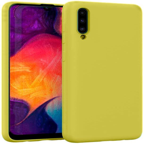Чехол на заднюю панель Evelatus Samsung Galaxy A30s/A50/A50s Nano Silicone Case Soft Touch TPU Yellow