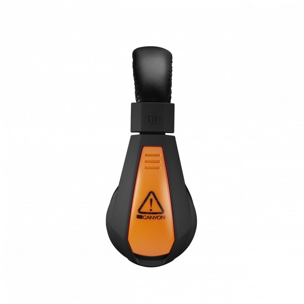 Kõrvaklapid mikrofoniga Canyon  Gaming headset 3.5mm jack with adjustable microphone and volume control Black Orange