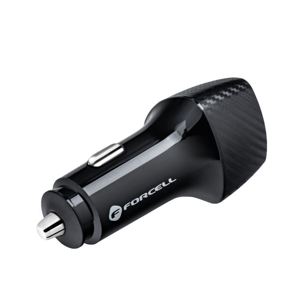 Авто зарядка Forcell  Car charger Forcell F-Energy Carbon USB C QC3.0 PD 3A 20W + cable USB C to Lightning CC50-1C black