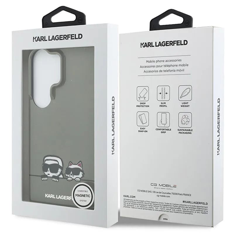 Чехол универсальная книжка Karl Lagerfeld Samsung Galaxy S26 Ultra IML Peekaboo Karl&Choupette With MagSafe Case Green