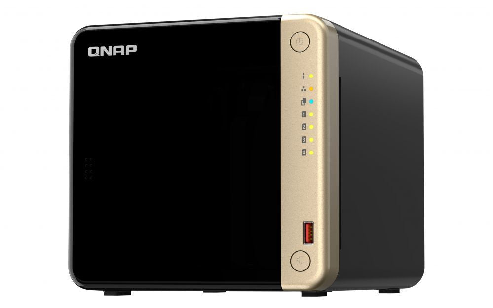 Mälupulk QNAP  TS-464-8G 4-Bay desktop NAS, Intel® Celeron® N5105/N5095 quad-core, 8 GB onboard not expandable, 4 x 3.5"/2.5" SATA 6Gb/s drive bays, 2