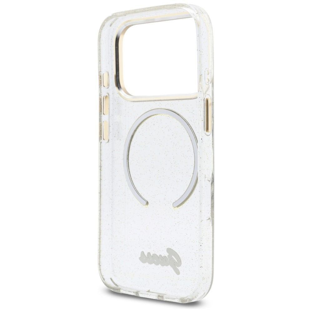 Другие товары Guess  Guess IML Glitters Script Strap MagSafe Case for iPhone 17 Pro - Clear