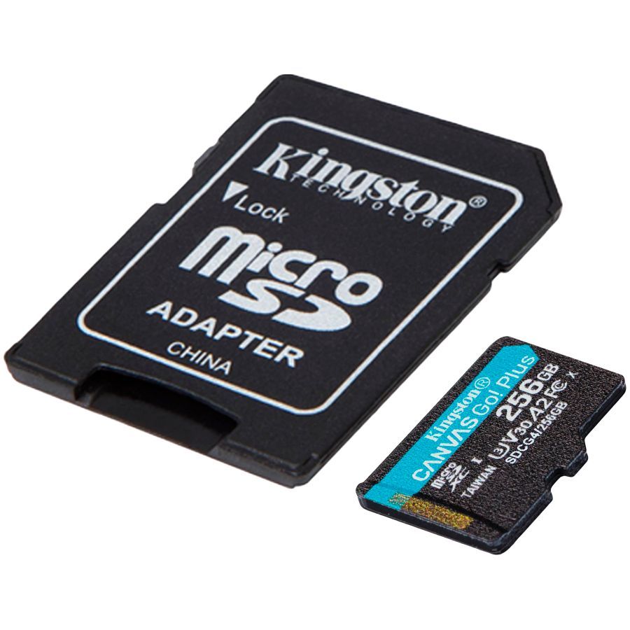 Cable Kingston  Kingston 256GB microSDXC Canvas Go Plus Gen4 200MB/s A2 U3 V30 Card + Adapter