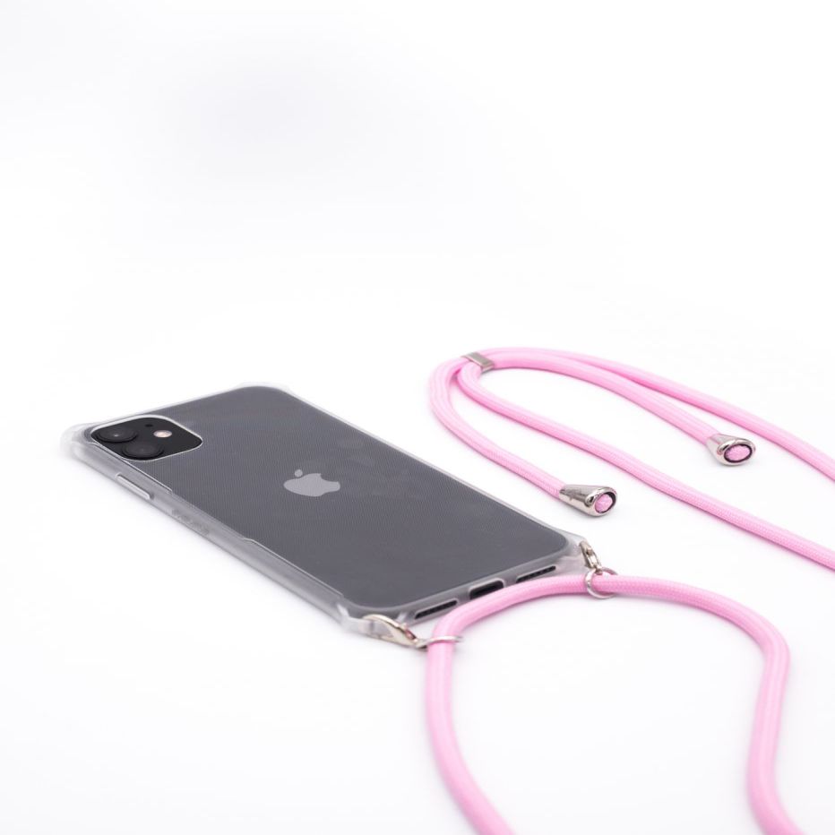 Tagakaaned Evelatus Apple iPhone 11 Pro Max Silicone Transparent with Necklace TPU Strap Transparent