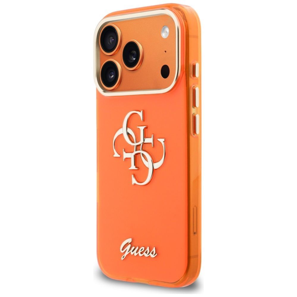 Другие товары Guess  Guess IML 4G Script Metal Case for iPhone 17 Pro - Orange