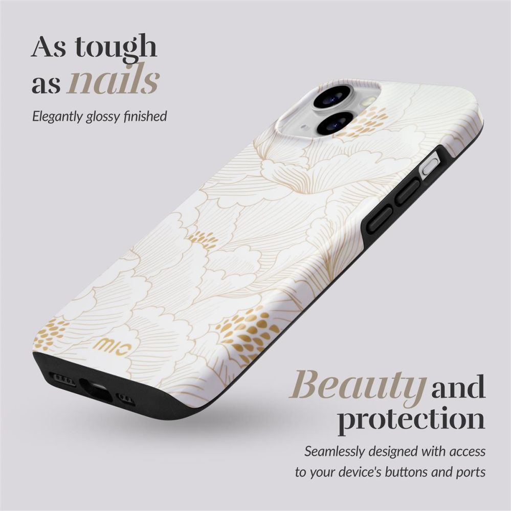 Чехол на заднюю панель Mio  MIO White Roses Magsafe Compatible for iPhone 16 Plus