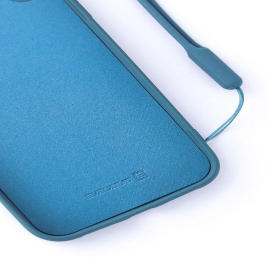 Tagakaaned Evelatus Apple iPhone XR Soft Touch Silicone Case with Strap Blue