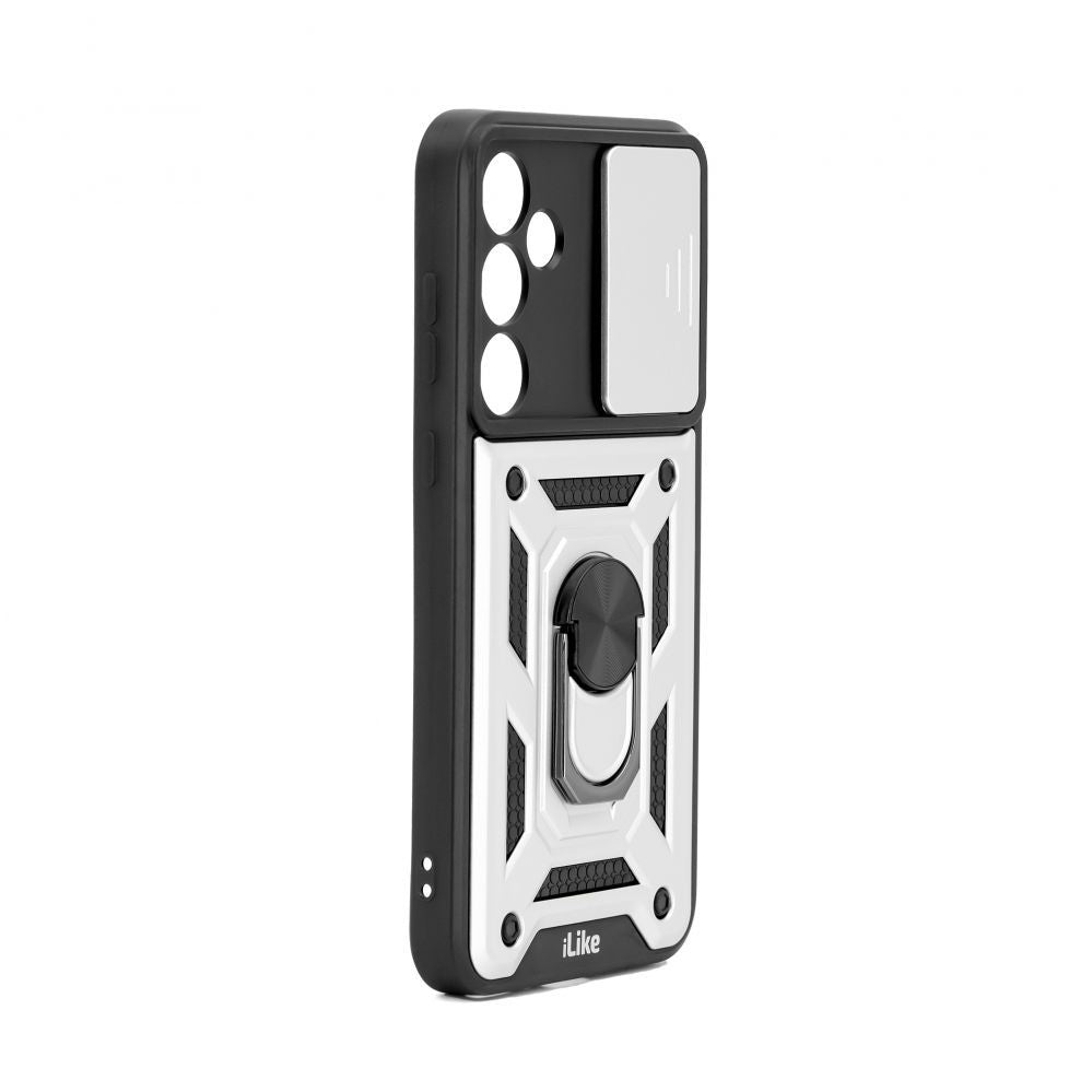 Back panel cover iLike Samsung Galaxy A35 Protective Case With Camera Protection And Ring White