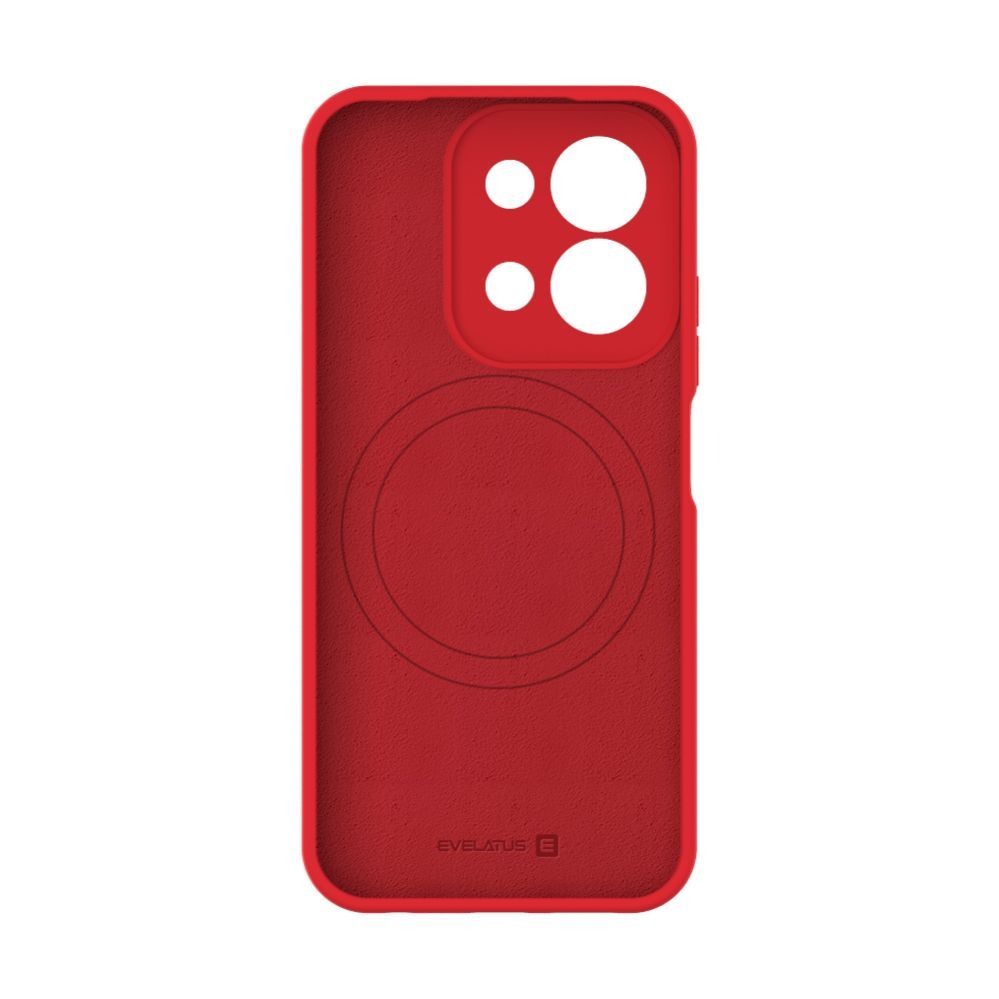 Tagakaaned Evelatus Xiaomi Redmi 15C 4G/5G Premium Magnetic Soft Touch Silicone Case Red
