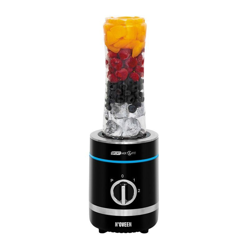 Purustajad iLike  SB1000 Sport Blender 300W Ice Crushing + Pulse Grinder & 2x600ml Bottles LED BPA-Free Black