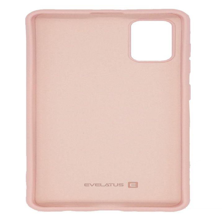 Back panel cover Evelatus Samsung Galaxy A41 Nano Silicone Case Soft Touch TPU Beige
